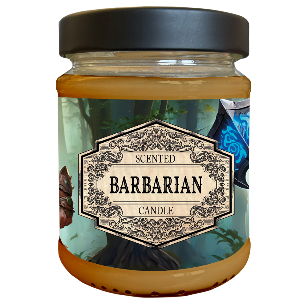 Scented Candle - Barbarian with surprise dice