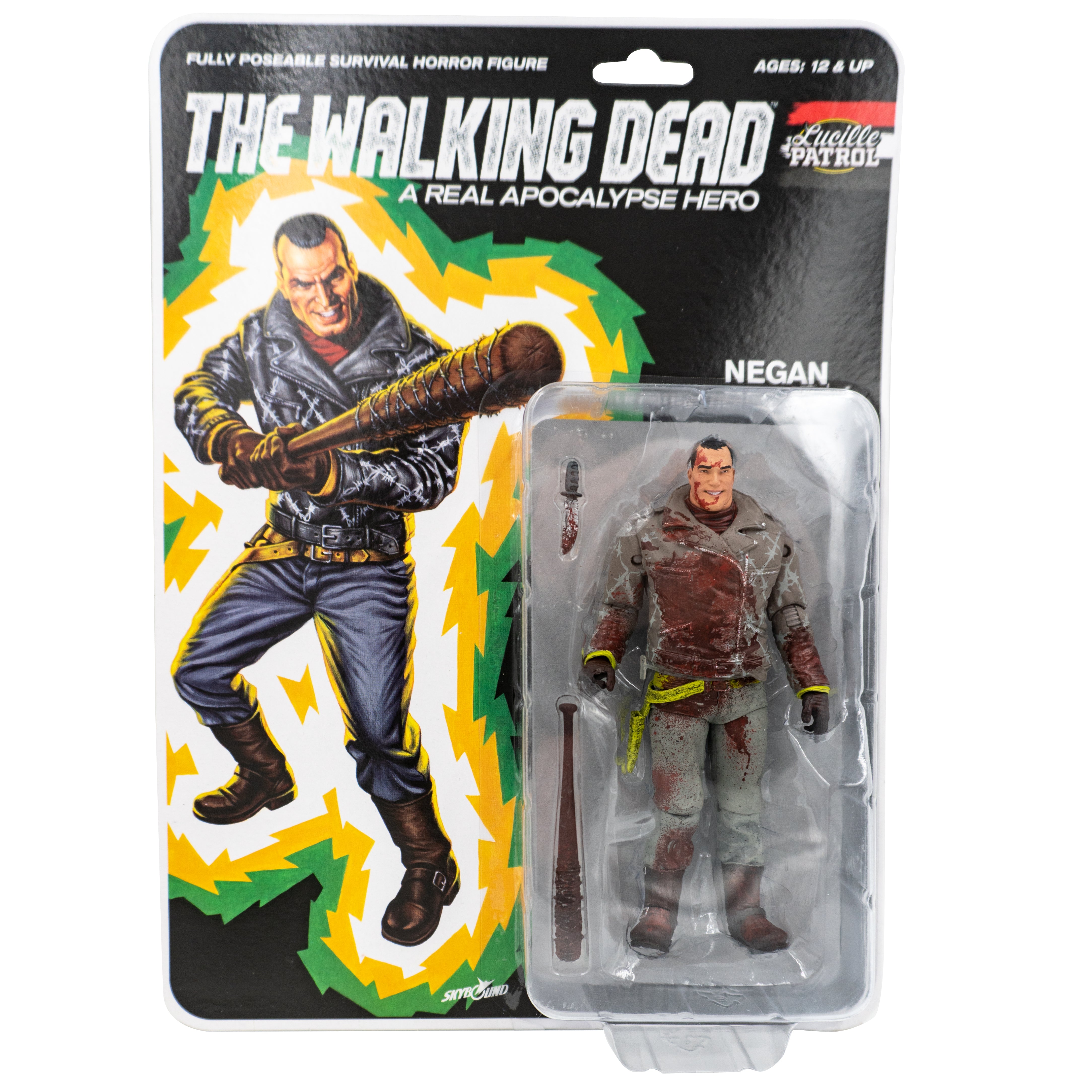 The Walking Dead Negan Bloody Action Figure | Shiva Force Headbasher