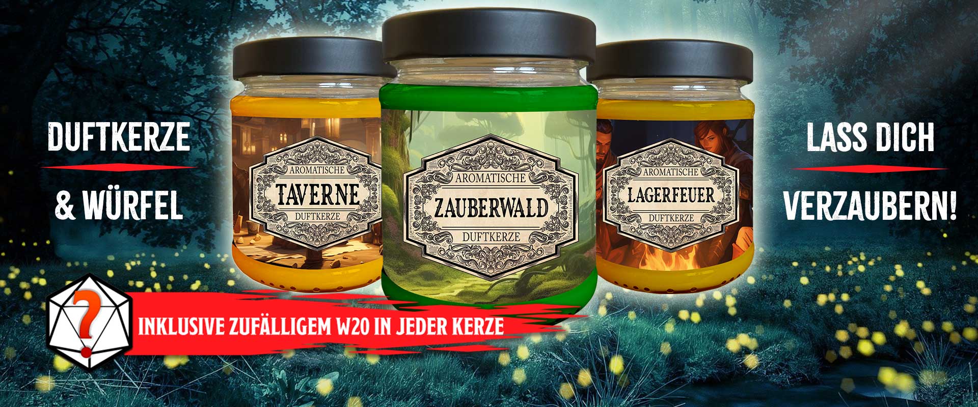 Fantasy Scents Duftkerzen - Pen and Paper Duftkerzen - Kerzen mit Überraschung