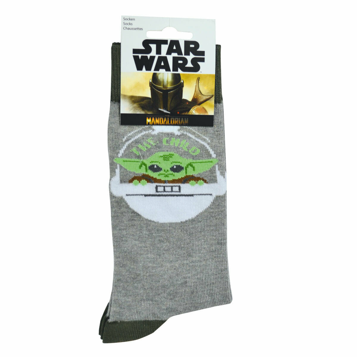 Star Wars Baby Yoda Socks Grey – Comfortable and stylish for fans