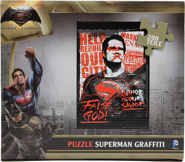 DC Universe Batman v Superman Puzzle - Superman Graffiti | Exciting puzzle for fans and collectors