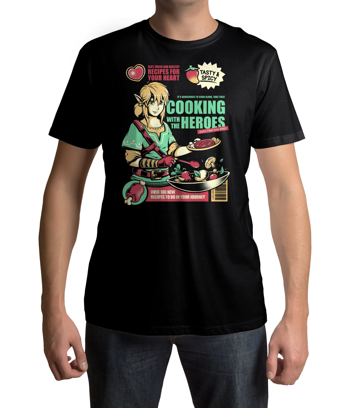 Lootchest T-Shirt Link, Zelda, Cooking with the Heroes