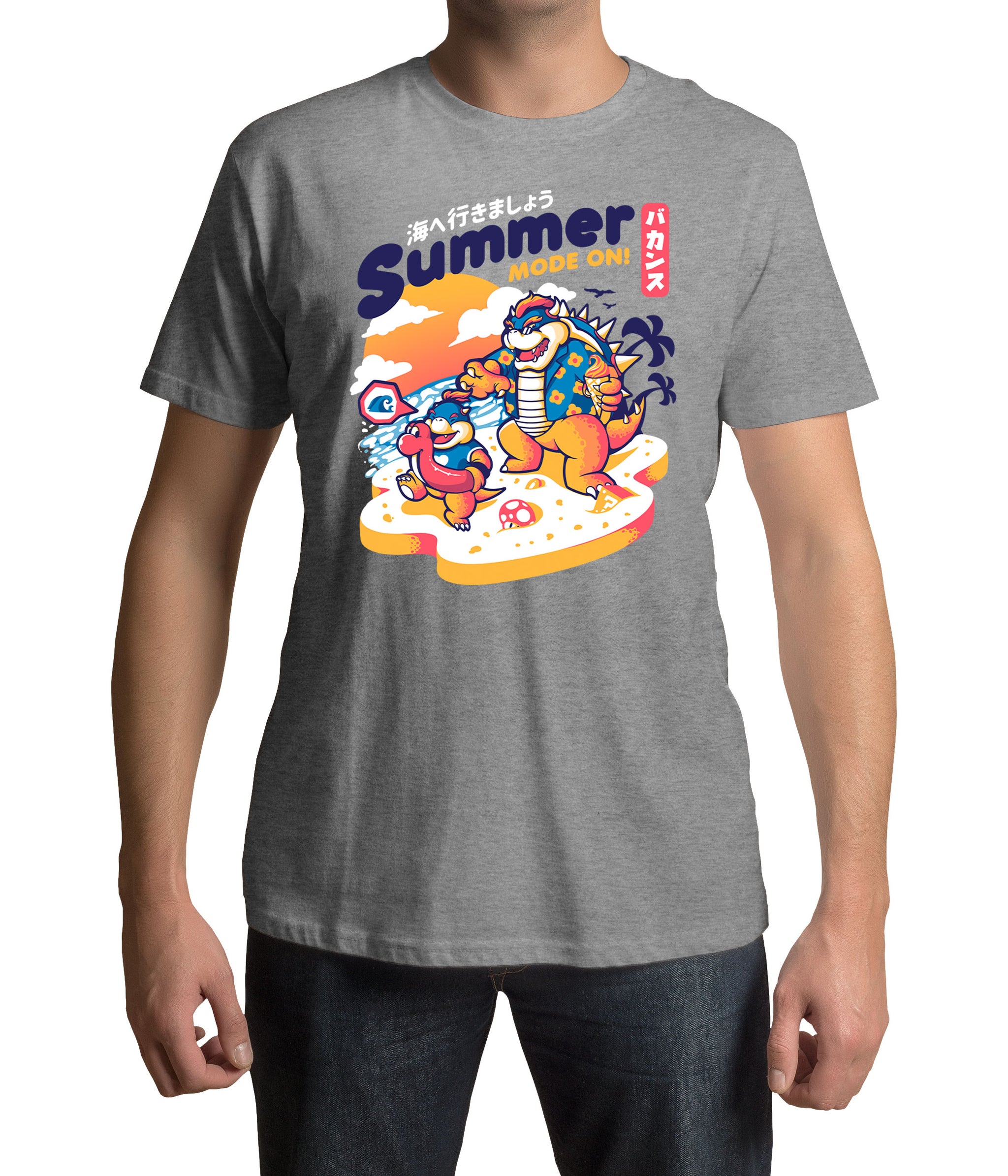 Super Mario Bowser T-Shirt, Summer Mode on, nerdshirt