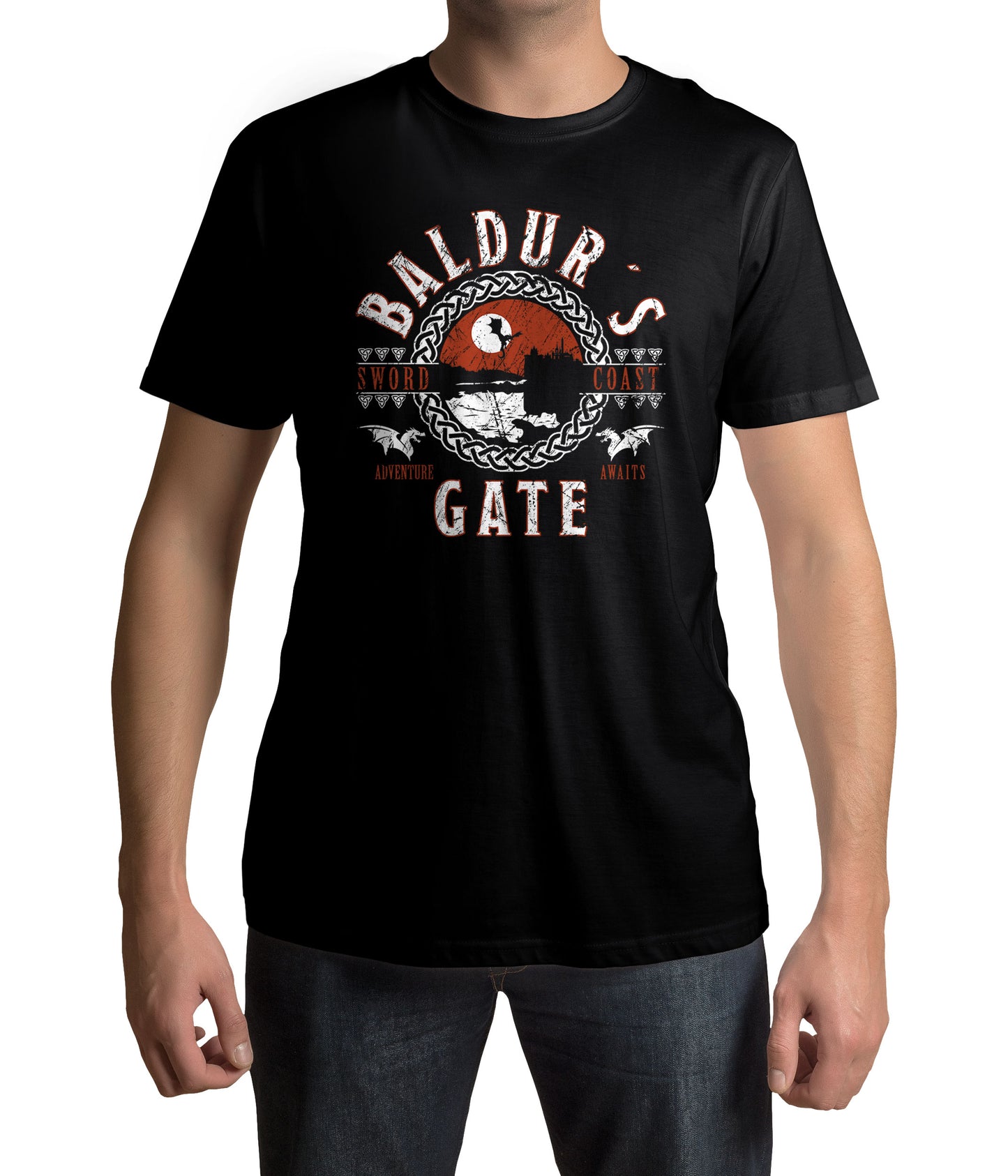 Baldurs Gate T-Shirt, Sword coast, Save the City Nerdshirt