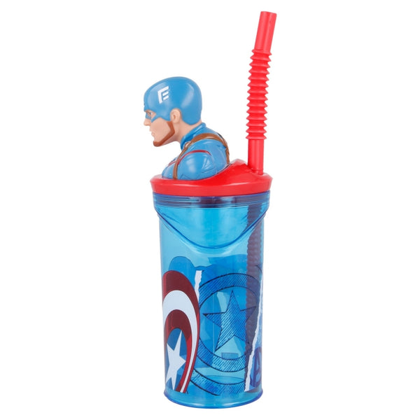 Marvel - Captain America - Trinkbecher mit Strohhalm