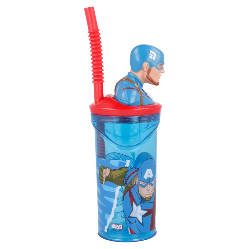 Marvel - Captain America - Trinkbecher mit Strohhalm