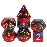 DND Würfelset „Zweifarben Glitzer“ Polyeder Würfel für Dungeons and Dragons und RPG
