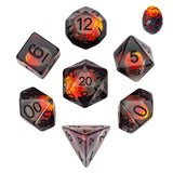 DND Würfelset „Dinosaurier Ei“ Resin Polyeder Würfel 7 teilig für Dungeons and Dragons und RPG