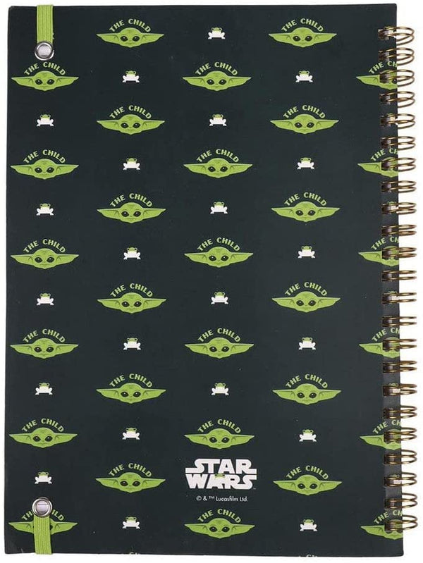 Star Wars - The Mandalorian Baby Yoda Muster A5 Ring-Notizbuch