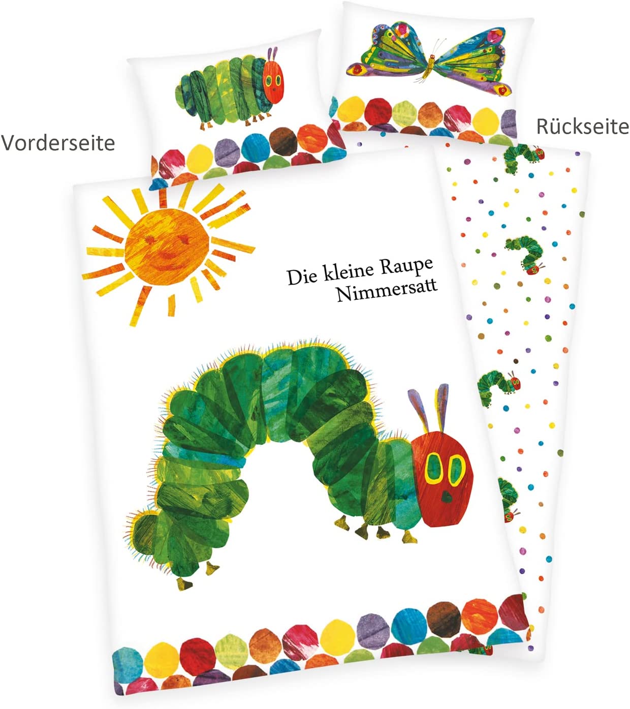 Die kleine Raupe Nimmersatt - Bettwäsche Set - Klein