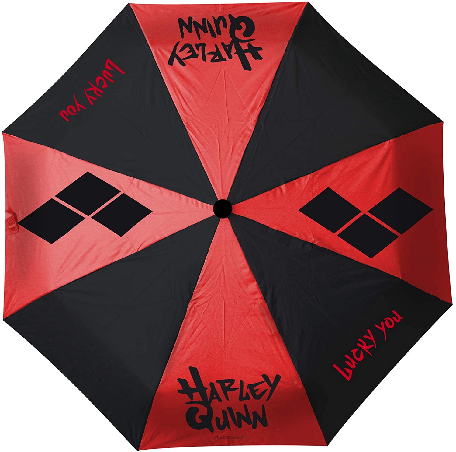DC Comics  - Automatik Regenschirm in Kuppelform - Harley Quinn
