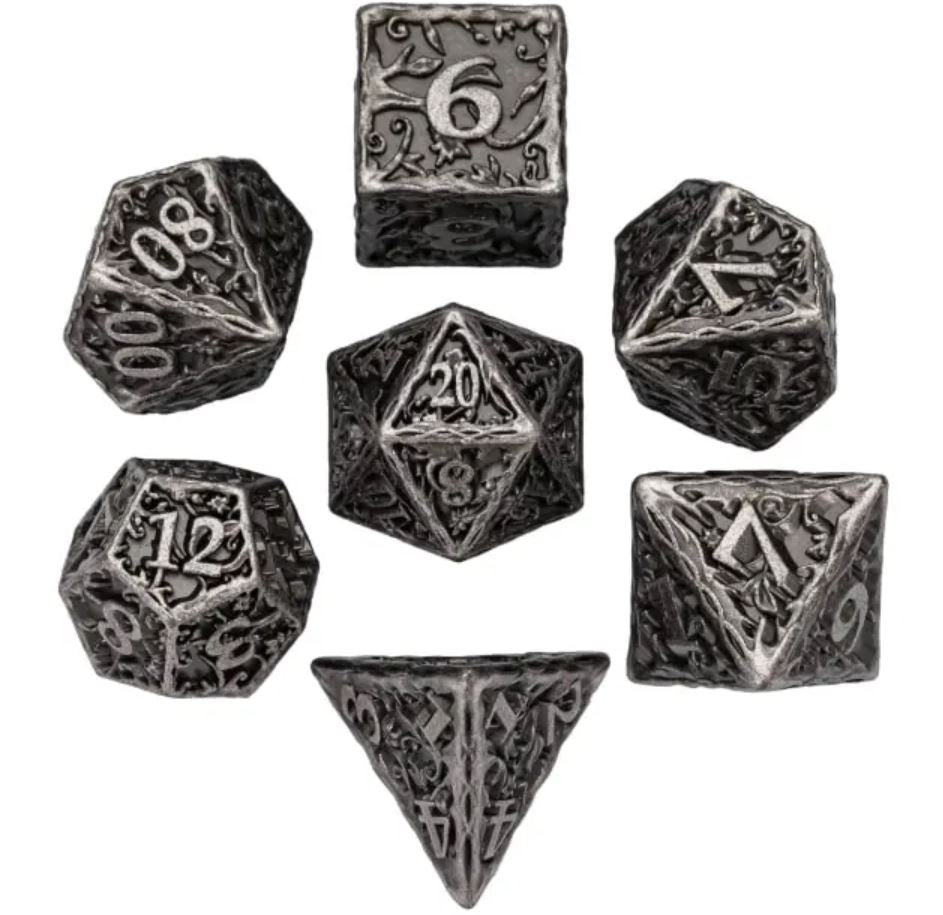 Pen and Paper - Metall Würfel Set - Natur Set