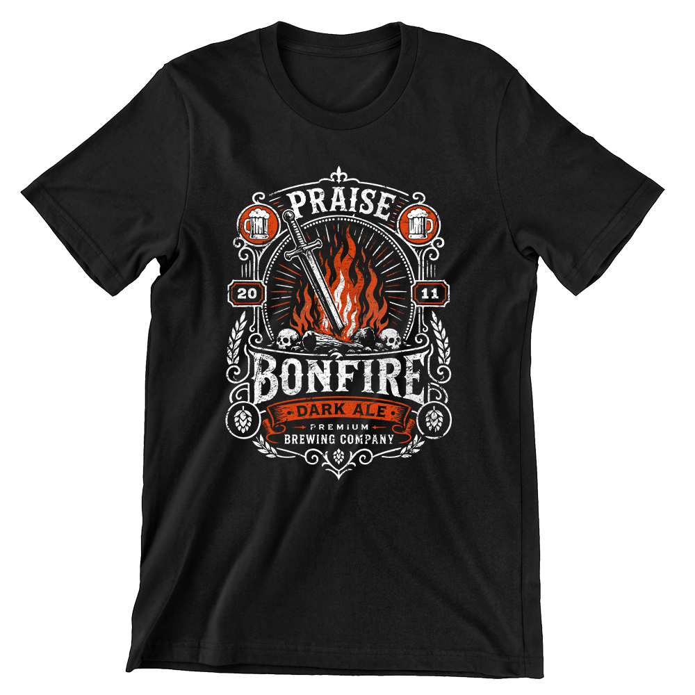 Dark Souls T-Shirt, nerdshirt, Gaming Shirt, Praise the Bonfire