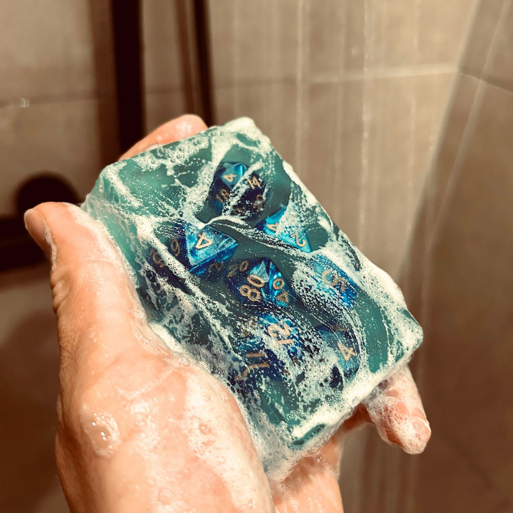 Dungeons and Bubbles Soap with Dice Set - Fantasy Scents