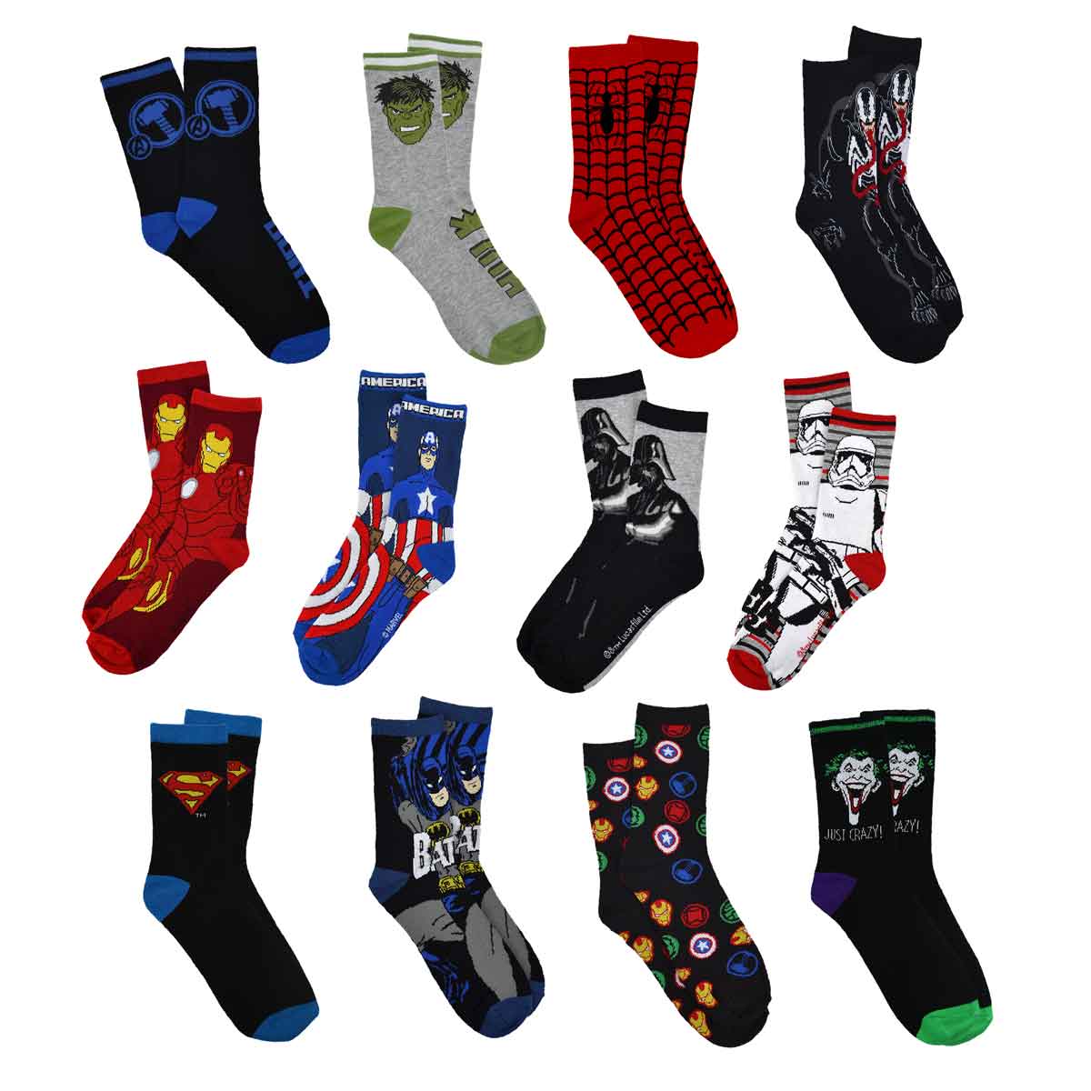 Marvel - Star Wars - DC Universe - Socken Adventskalender