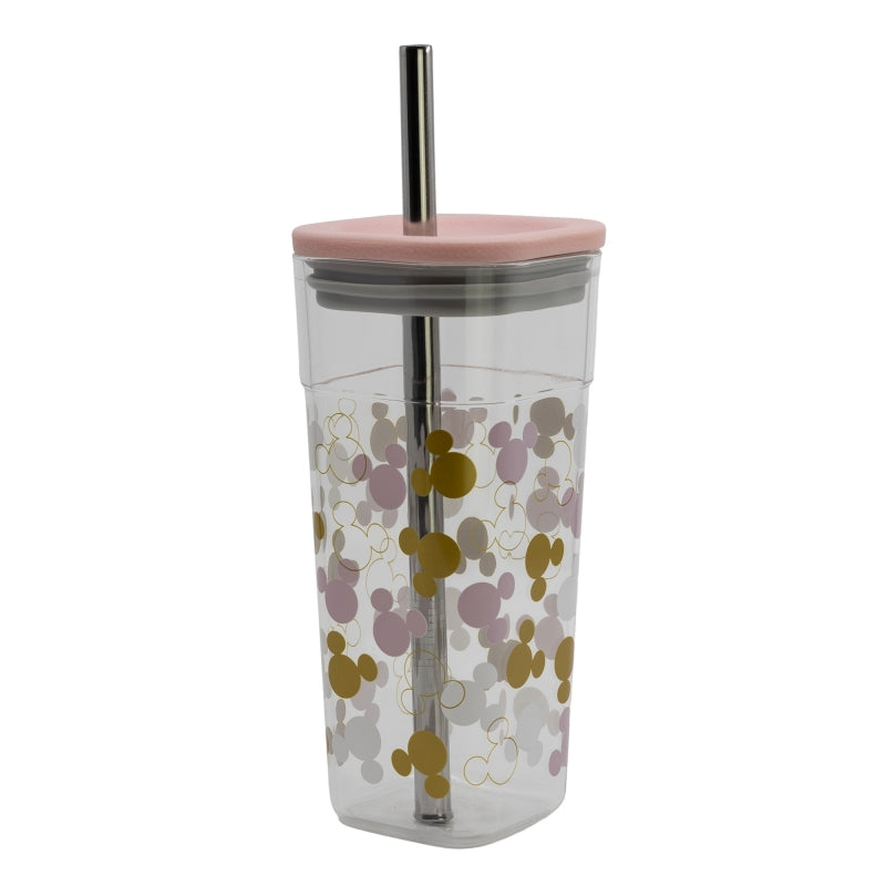 Disney - Minnie Mouse - Trinkbecher mit Edelstahl Strohhalm