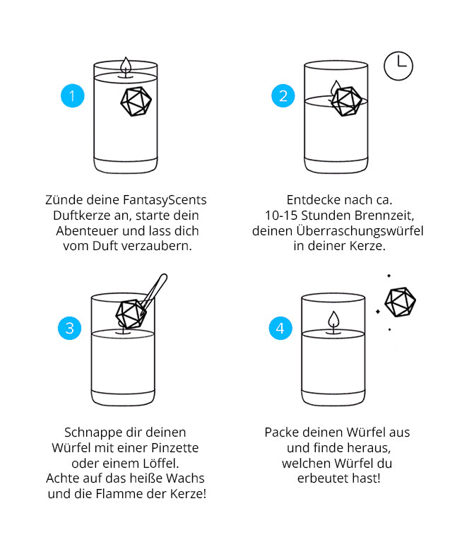 Duftkerze Magierturm mit Überraschungswürfel
