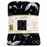 Harry Potter - Supersoft Fleece Blanket - black/white - 130x150 cm