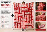 Marvel - Supersoft fleece blanket - red/white - 130x150 cm