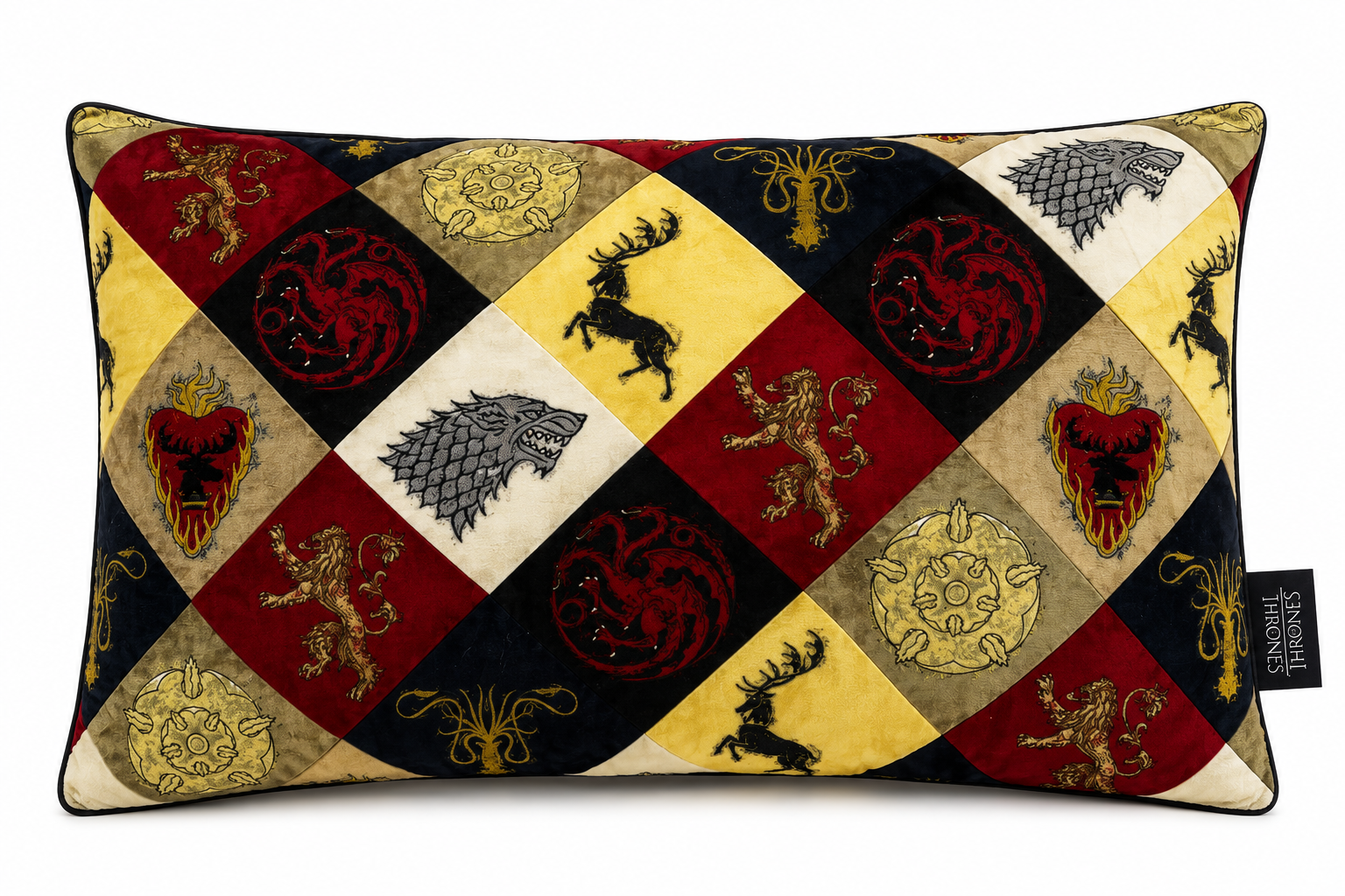 Game of Thrones - Velour cushion - House logos checked