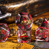 Resin Würfelset „Bullet“ Polyeder Würfel 7 teilig für Pen and Paper RPG