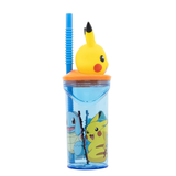 Pokemon - Trinkbecher mit 3D Kopf und Strohhalm