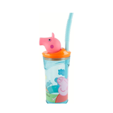Peppa Pig - Trinkbecher mit 3D Kopf und Strohhalm