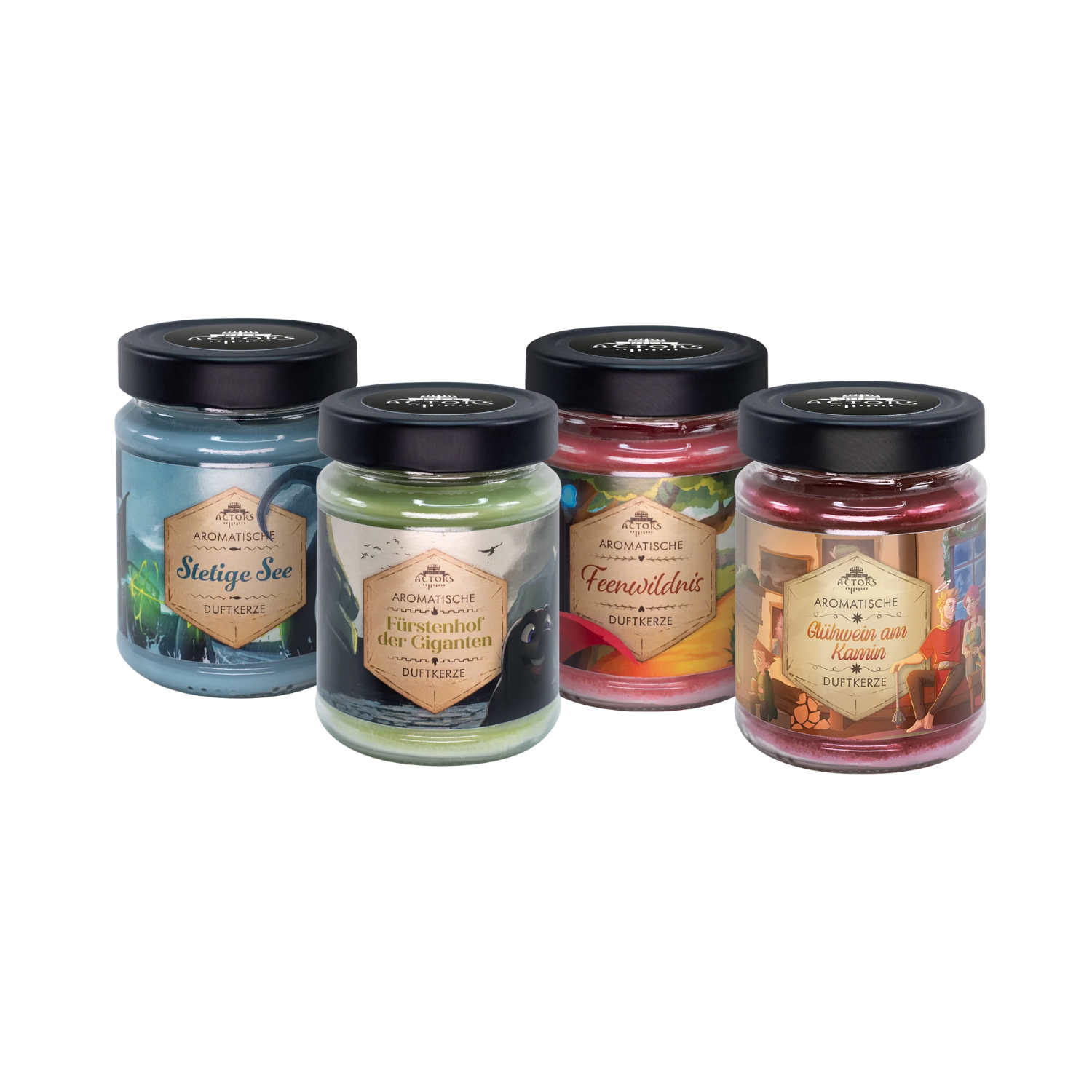 Duftkerze Dice Actors 4er Bundle Glühwein am Kamin