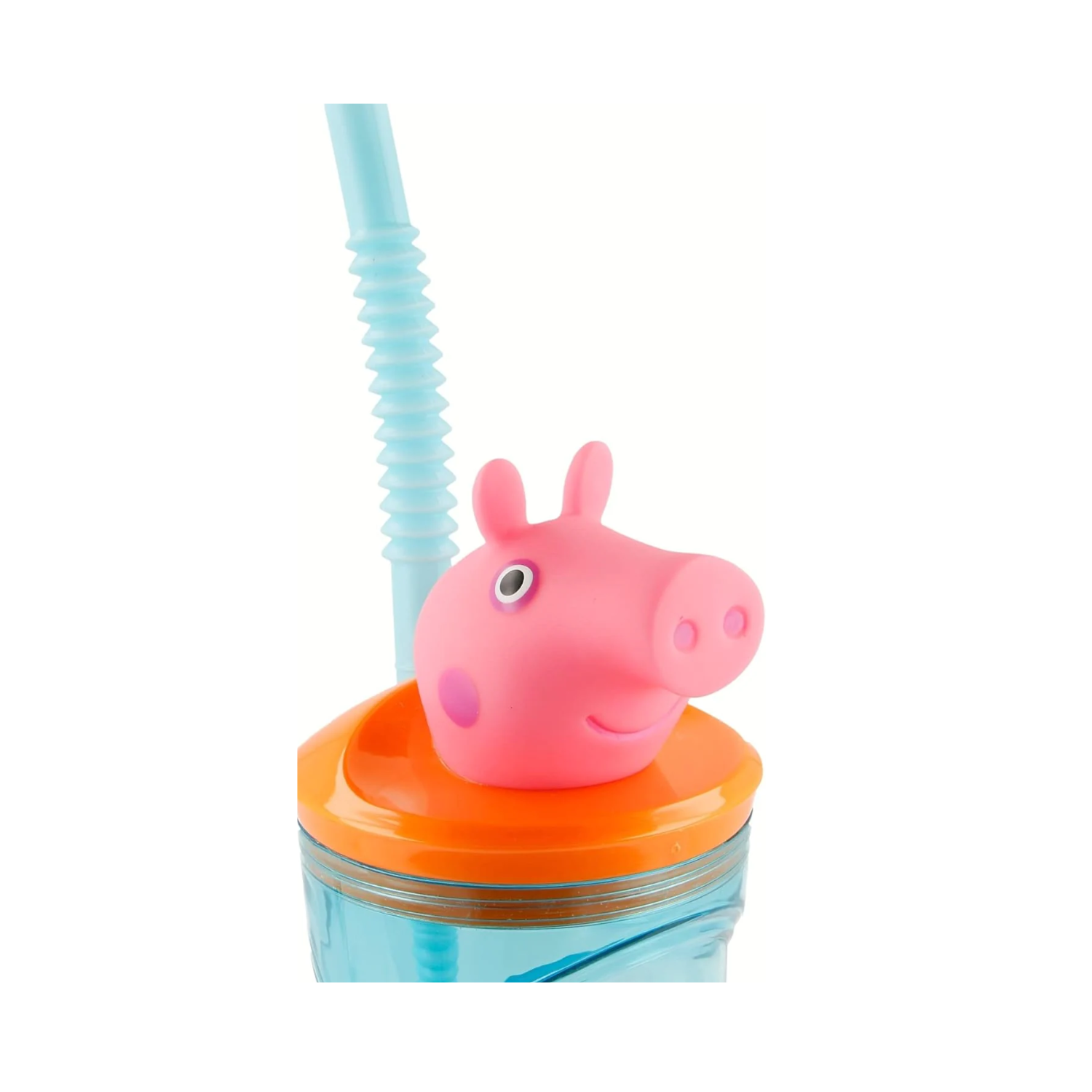Peppa Pig - Trinkbecher mit 3D Kopf und Strohhalm