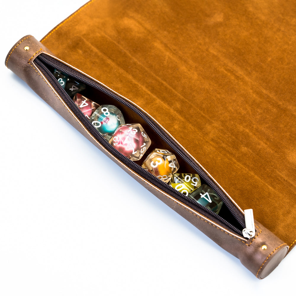 Spielmatte mit Würfelaufbewahrung, Mitnehm Spielmatte mit Tasche, DND Spielmatte