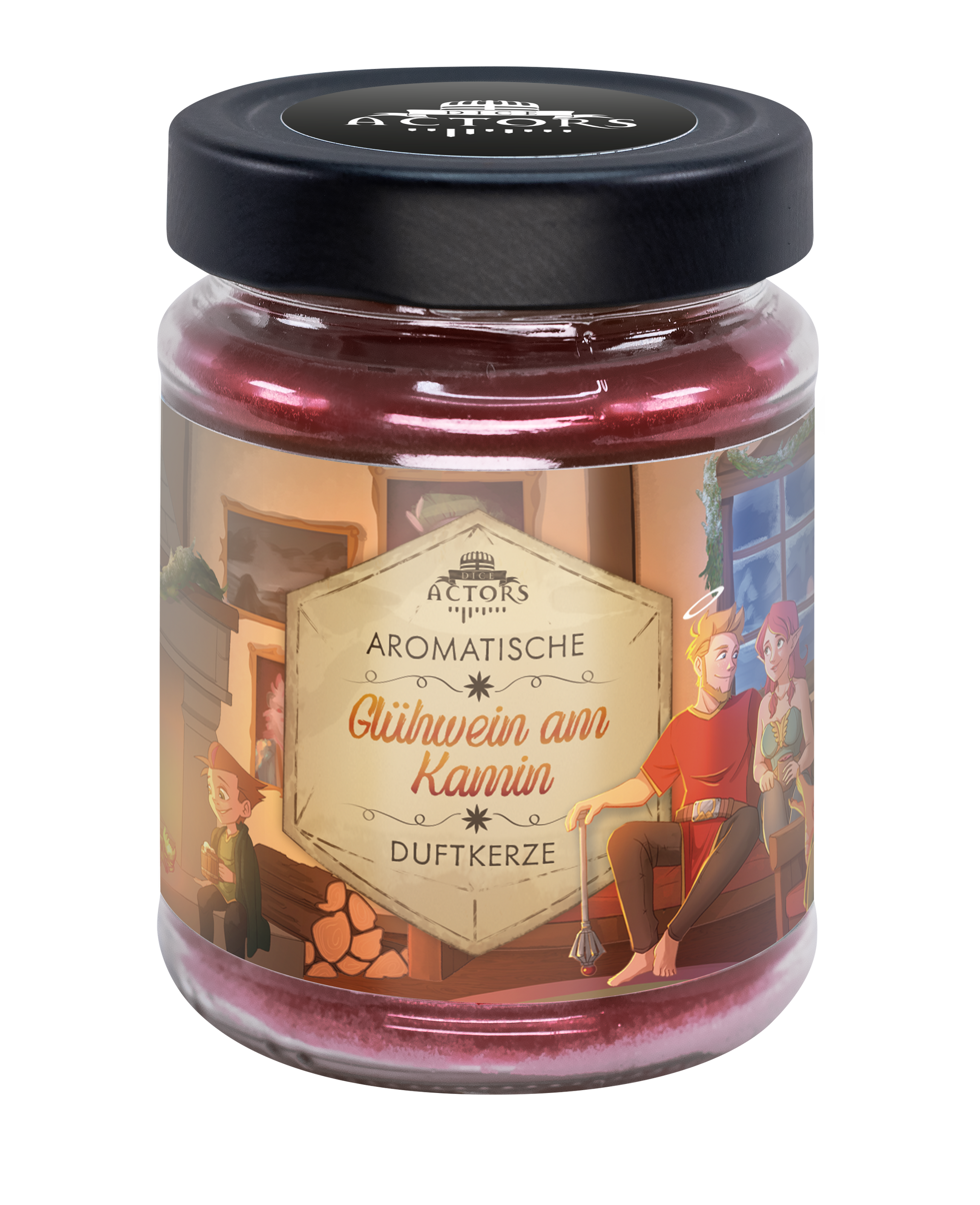 Duftkerze Glühwein am Kamin Dice Actors