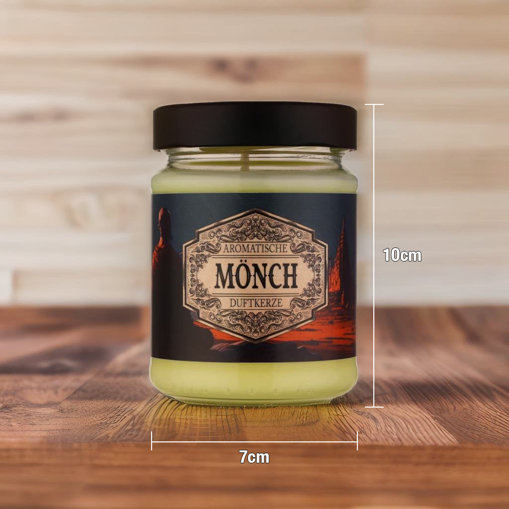 Monk scented candle with surprise cube