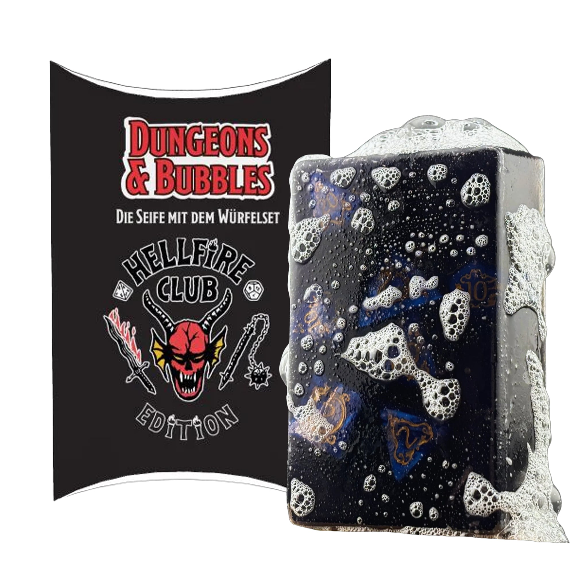 Dungeons & Bubbles Seife mit Würfelset Hellfire Club Edition
