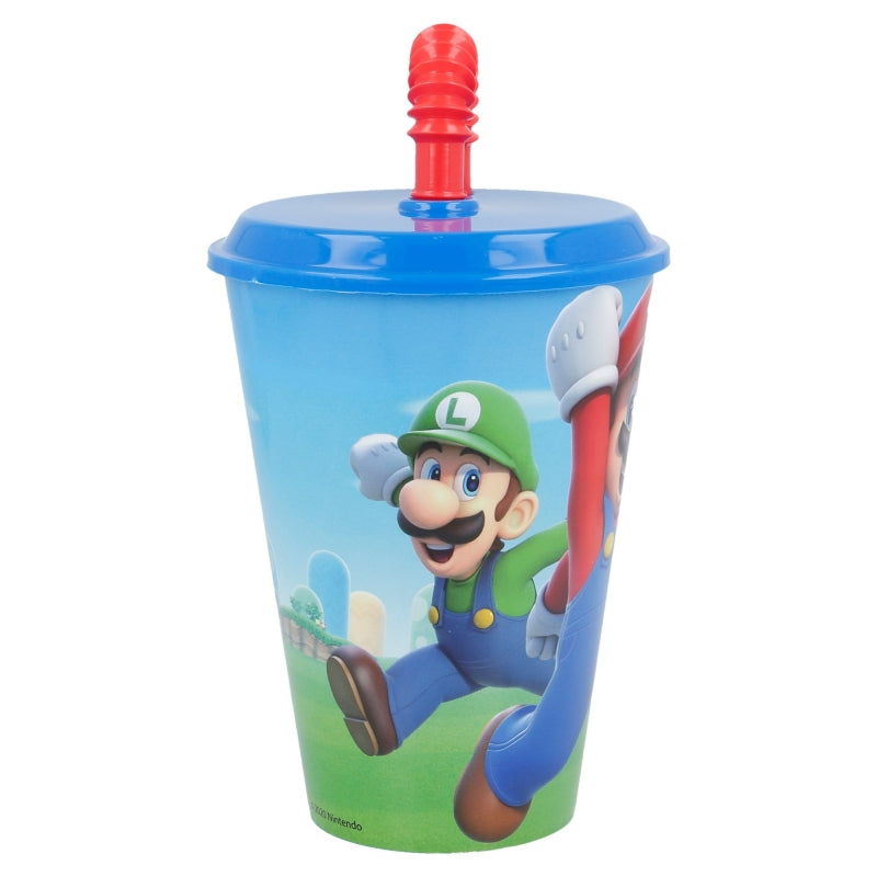 Super Mario - Trinkbecher mit Strohhalm