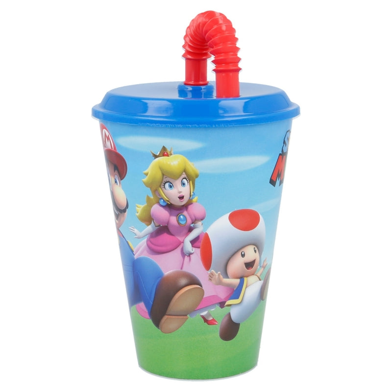 Super Mario - Trinkbecher mit Strohhalm