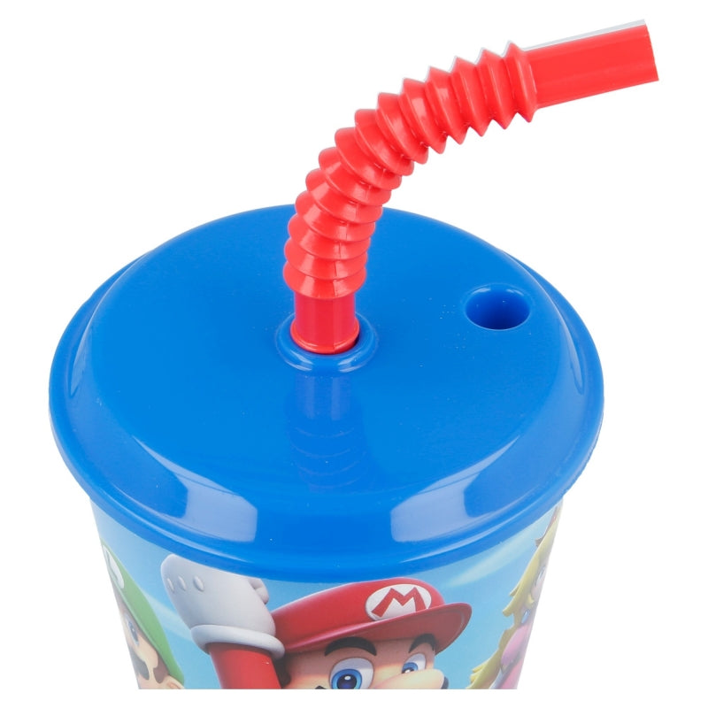 Super Mario - Trinkbecher mit Strohhalm