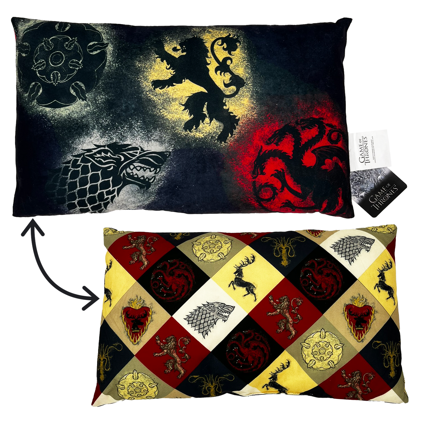 Game of Thrones - Velourskissen - Häuser-Logos kariert