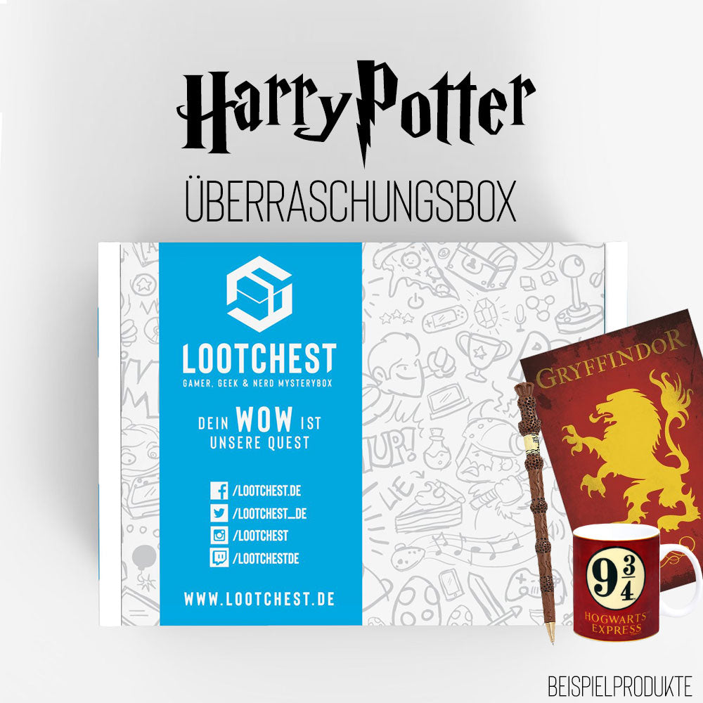 Lootchest Harry Potter Überraschungsbox, Fanartikel Merchandise Mystery Box, Hogwarts