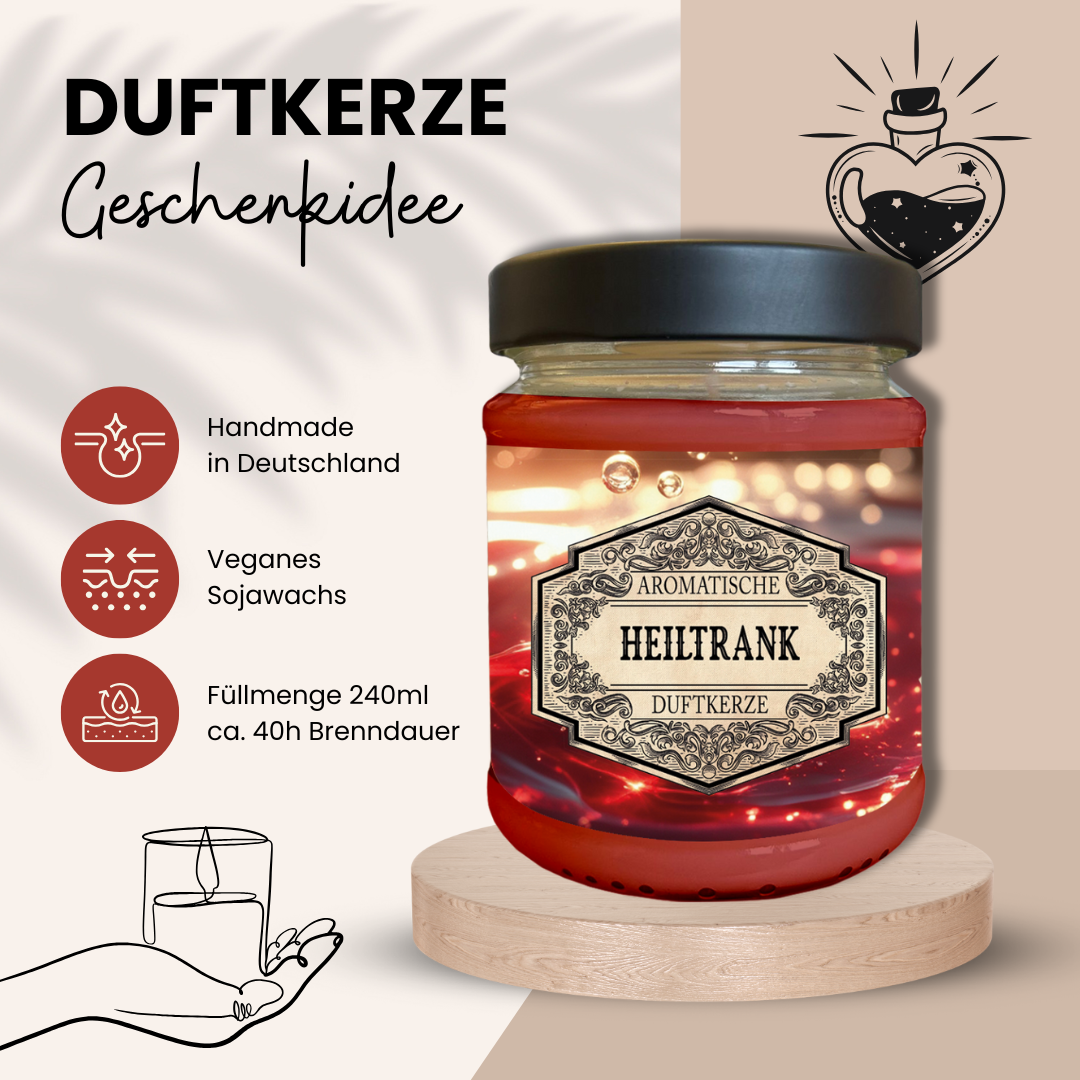Duftkerze Heiltrank mit Überraschungswürfel
