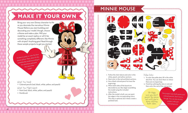IncrediBuilds: Walt Disney: Minnie Mouse Deluxe Book and Model Set
