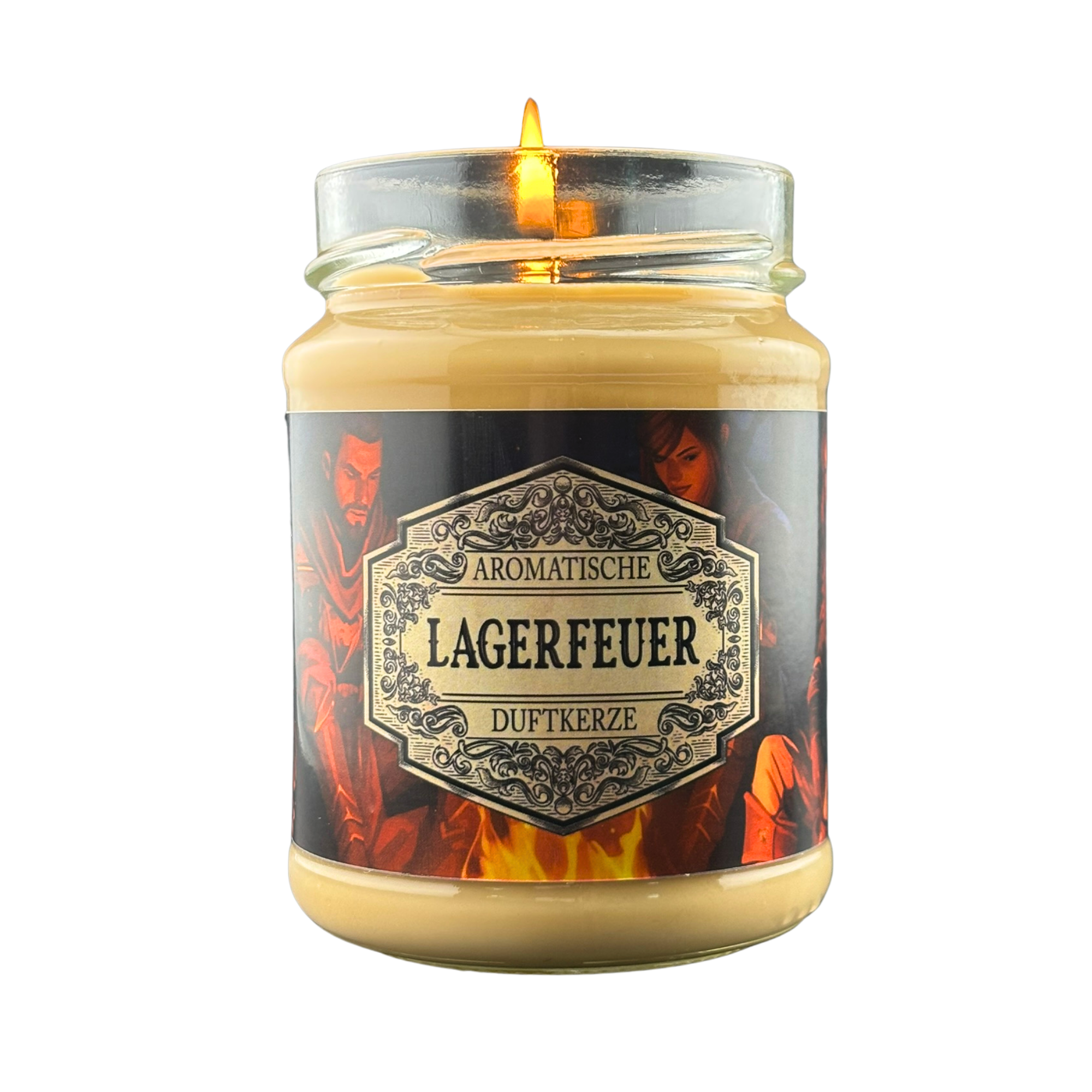 Pen and Paper Duftkerze Lagerfeuer mit Überraschung, Würfel