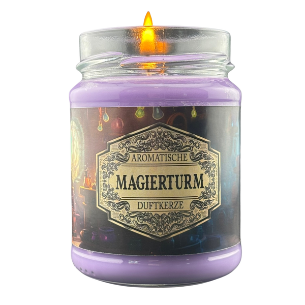 Duftkerze Magierturm mit Überraschung, Pen and Paper Würfel, Fantasy Scents, Geschenkidee