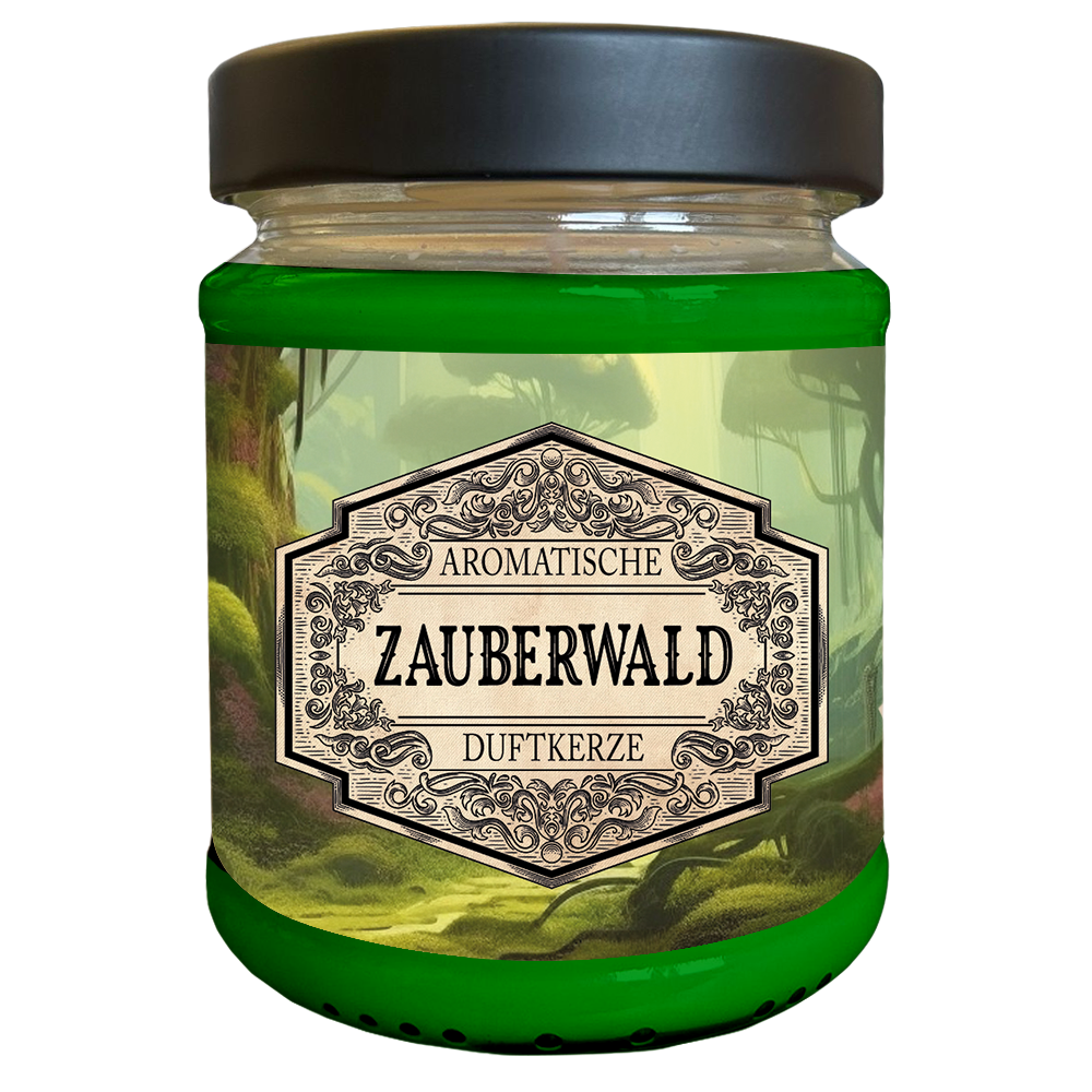 Duftkerze Zauberwald mit Überraschungswürfel