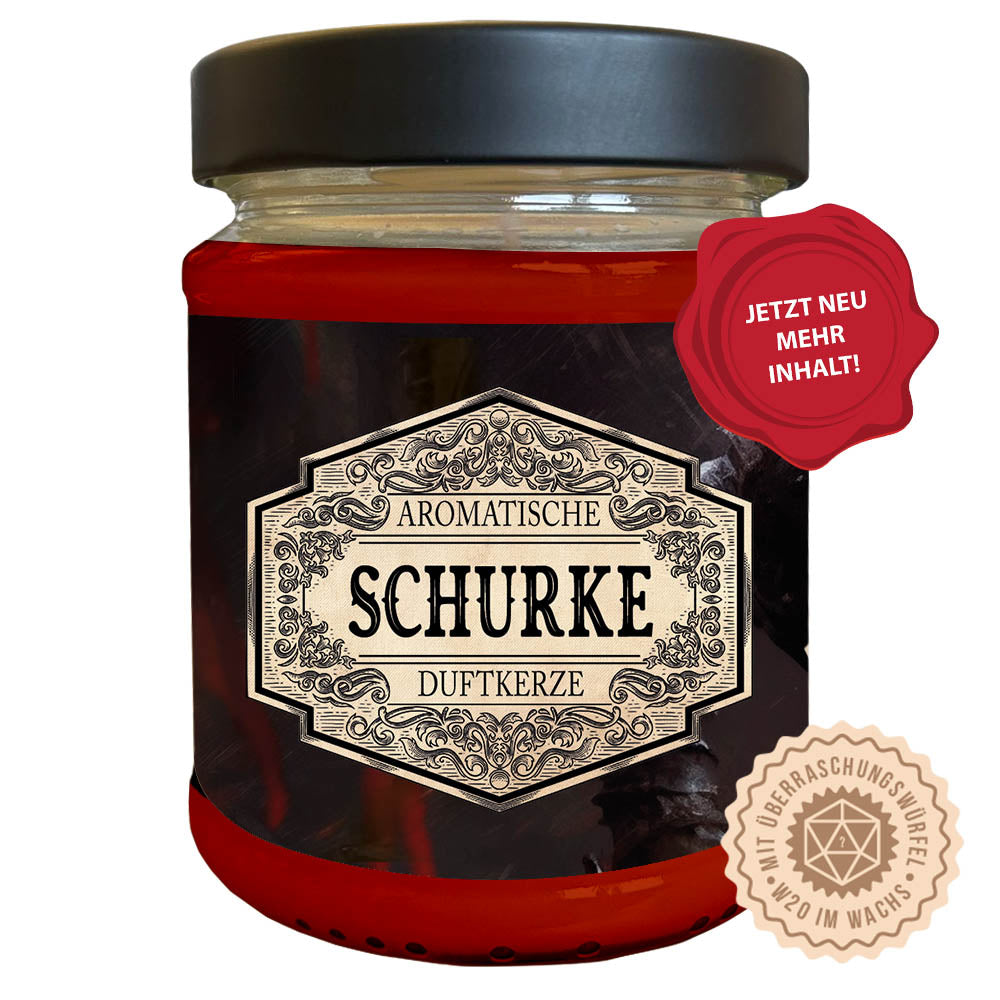 Duftkerze Schurke mit Überraschungswürfel