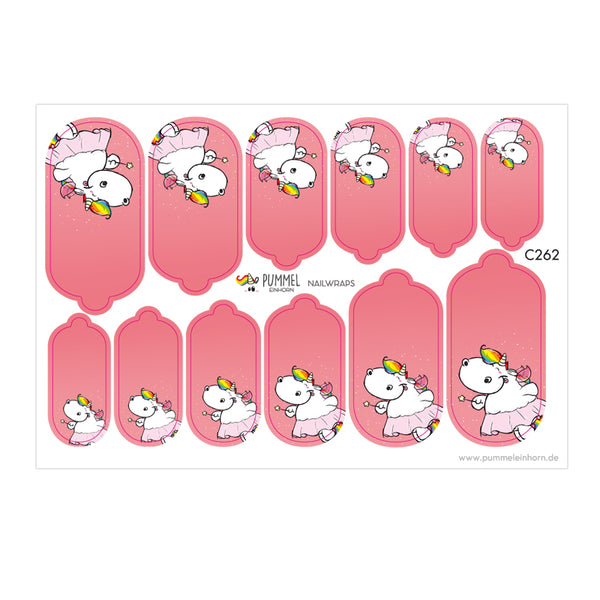 Pummeleinhorn nail stickers - Pummelfee
