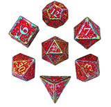 Pen and Paper - Metall Würfel Set - Regenbogen & Rot (Druide)