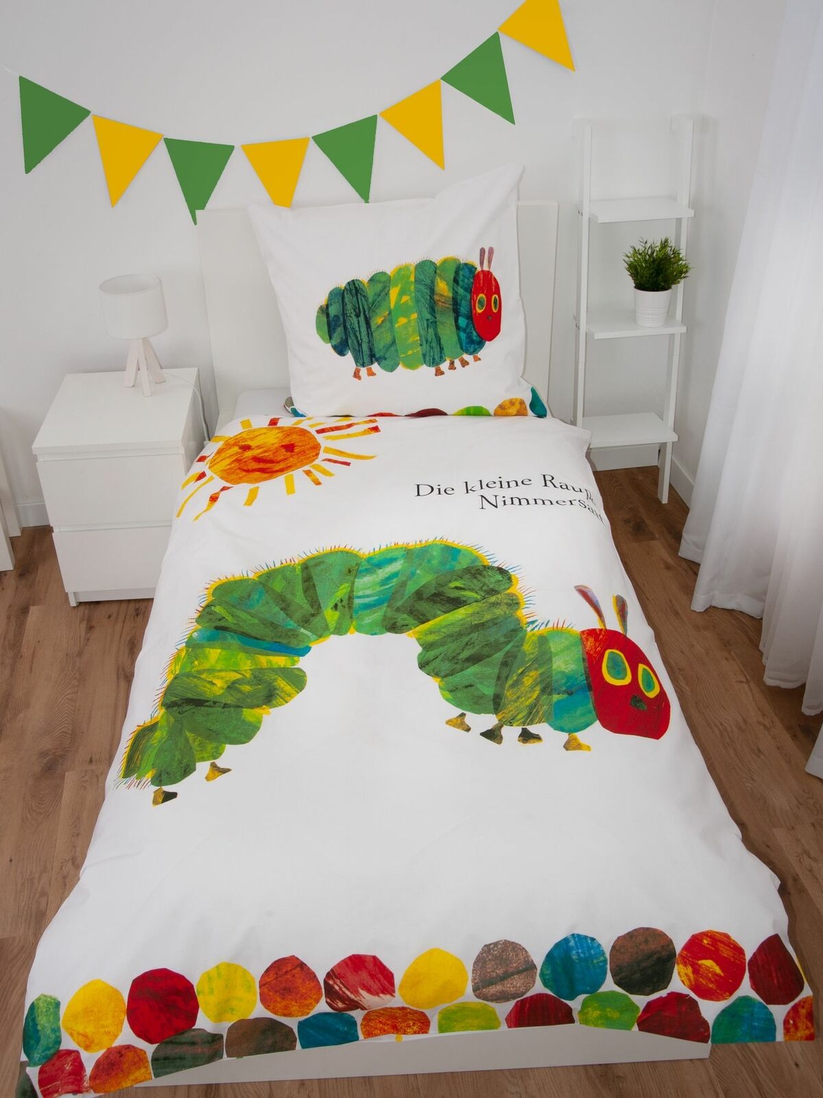 Die kleine Raupe Nimmersatt - Bettwäsche Set - Groß