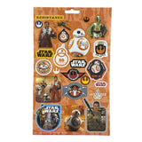Coole Aufkleber mit Motiven von Rey, Kylo Ren, BB-8 und den Imperiallen Stormtroopern aus der letzten Trilogie der Star Wars Reihe.