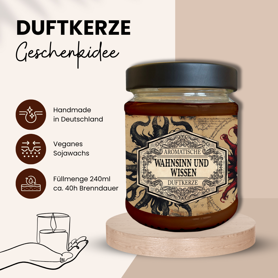 Duftkerze Horror Collection: Wahnsinn und Wissen - Fantasy Scents