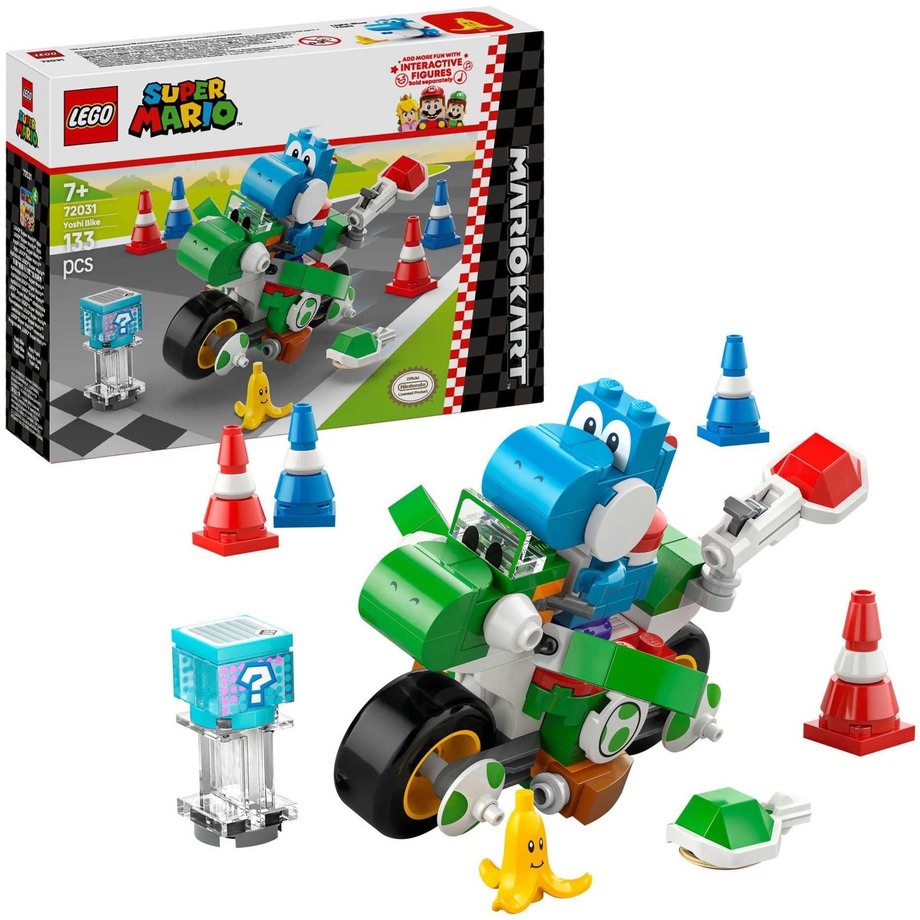 72031 Super Mario - Mario Kart: Yoshi-Bike, Konstruktionsspielzeug